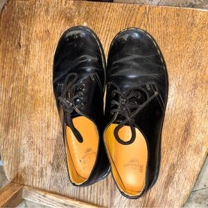 Dr. Martens Black Leather Men's Oxfords